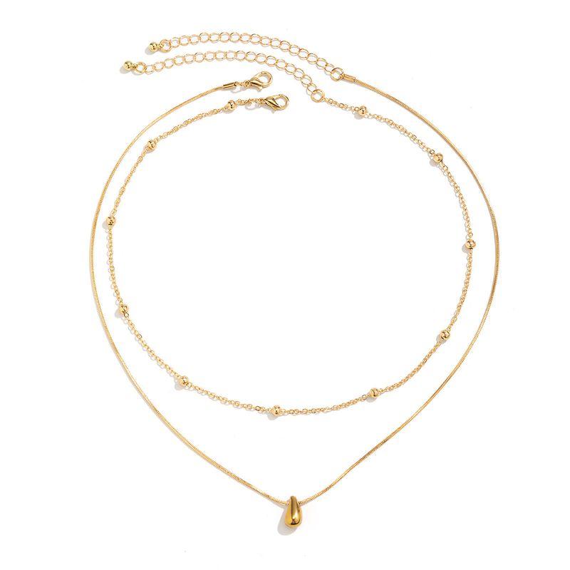 

Necklace Suit Comma European and American Sexy Double-Layer Pendant Gold