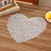 Wedding Heart Shaped Centerpiece Mat Hollow Reusable Placemat Hot Gold Placemat Fashion Coaster Heat Resistant Heart Placemat