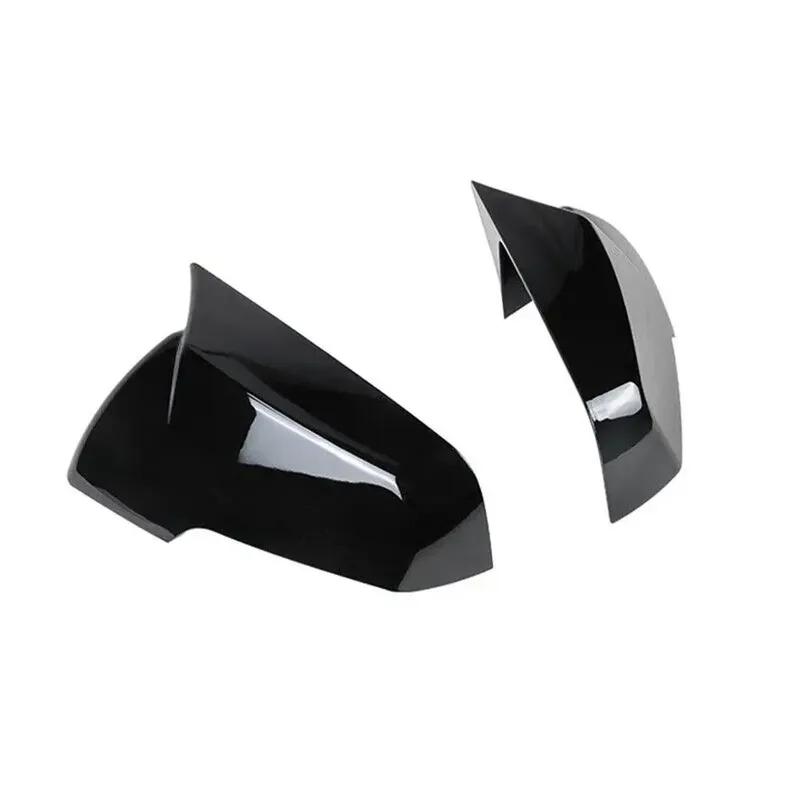 For Chevrolet Traverse 2018- Car Sticker Rearview Side Mirror Cover Wing Cap Exterior Door Case Trim Carbon Fiber Black Auto