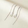 925 Sterling Silver Vintage Earrings For Women Trendy Simple Star Moon Earring Jewelry Prevent Allergy Party Accessories Gift