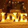 Warm Light LED Night Light Plastic Material Heart Marquee Lamp Table Lamp  Valentine's Day