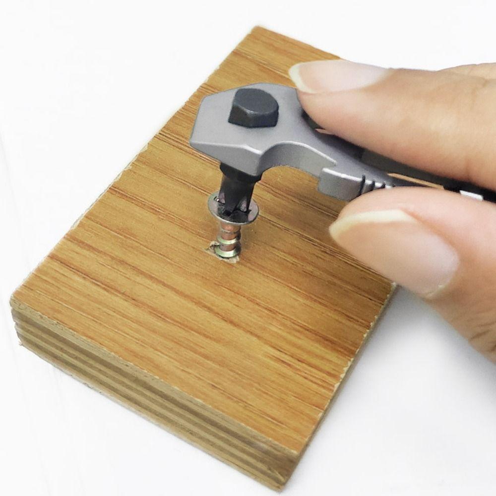 Mini Multifunctional Pry Bar Keychain Shape Outdoor Multifunctional Screwdriver  Bike Repair Tools