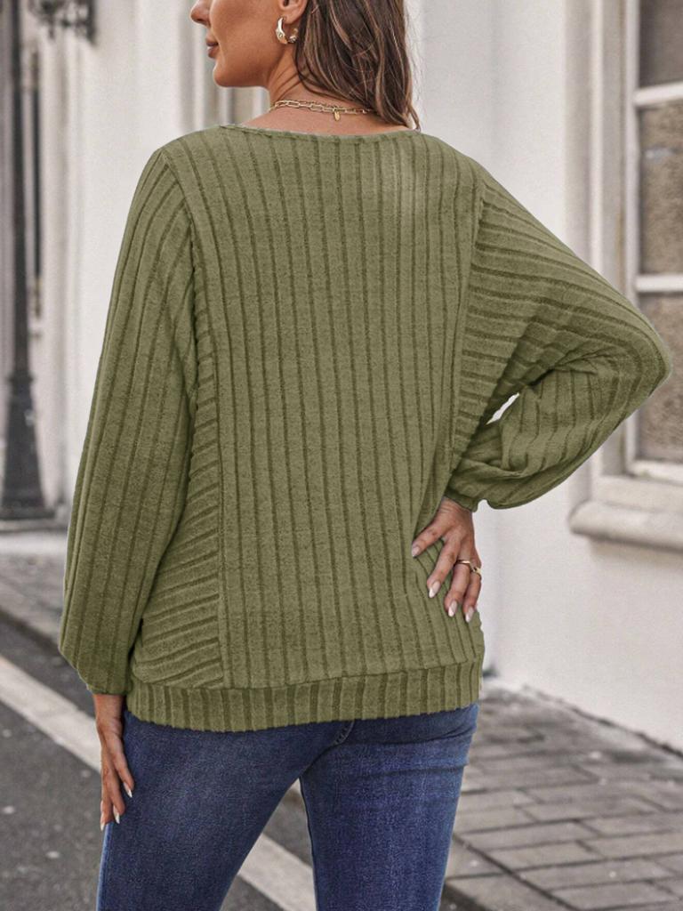 Plus-size Women's Comfortable Color Lantrn Sleeve Maternity Top