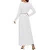 Muslim Worship Service Basic Long-sleeved Inner Round Neck Dress