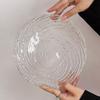 Irregular Ice Pattern Glass Serving Bowl