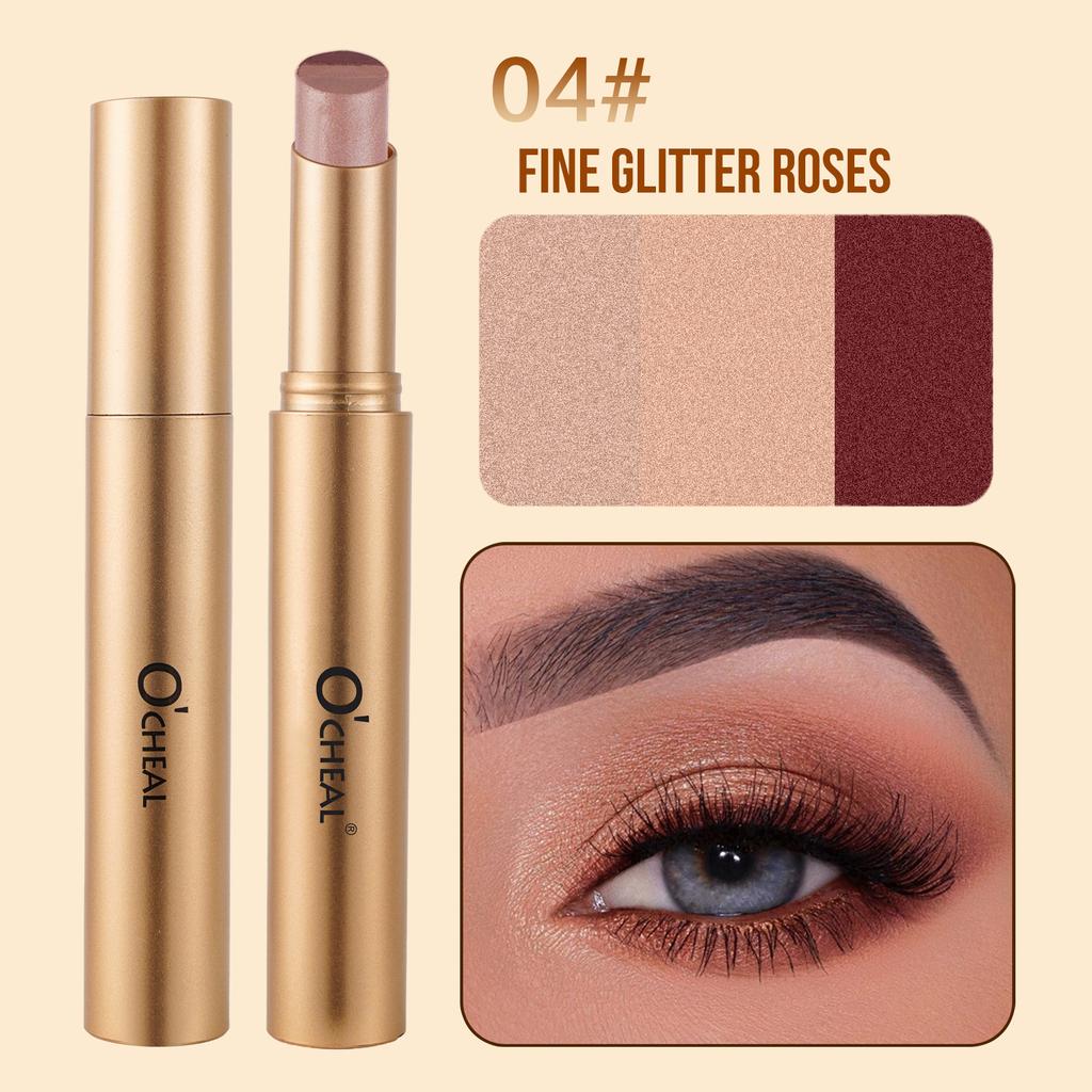 3 Farben Verlauf Lidschattenstift Matt Schimmer Faul Wasserdicht Augen Make-up Stift