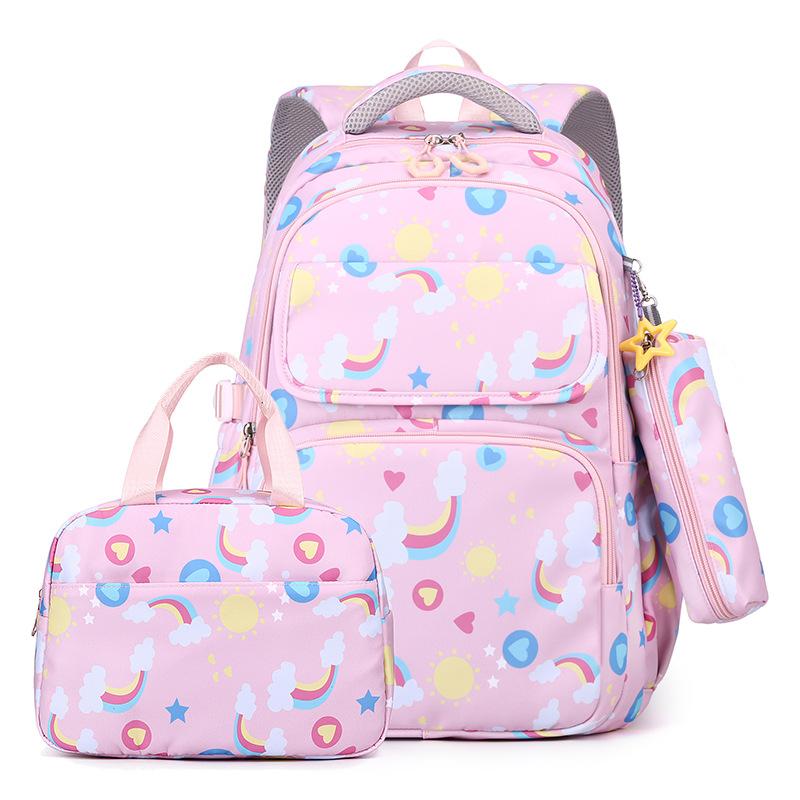 

Three-piece Set of Primary School Students School Bags To Reduce Burden and Protect The Spine Original Elementary School Backpack Girls