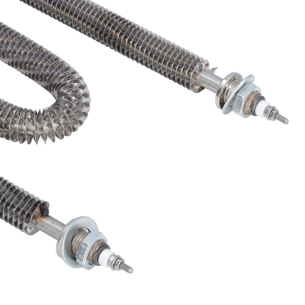 Finned Heating Element W Type 3500W M18 X 25 Stainless Steel Electric Heat Tube for for Ovens Baking Air Conditioning AC 380V