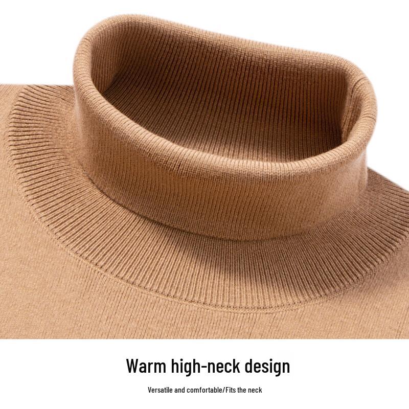Hodo Men's Cashmere Silk Blend Turtleneck Sweater