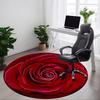 1pc Rose, Floral Chair Carpet for Office, Round Non Slip Durable Large Size Office Carpet, Suitable for Office