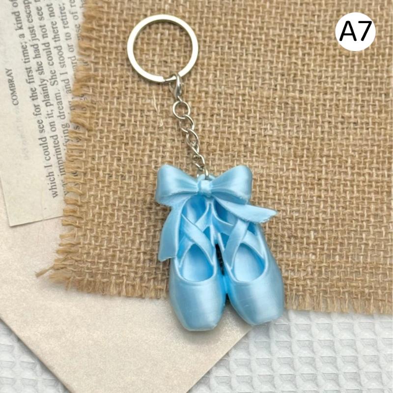 Ballet Shoes Keychain Cute Fashion Hanging Ornament 1Pcs Lightweight Keyring Pendant for Luggage Tag Decor Ballet Class Reward Gift