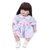 22palcová Reborn panenka s dlouhými vlasy Měkká Reborn miminka Dívka Rozkošná panenka Hračka