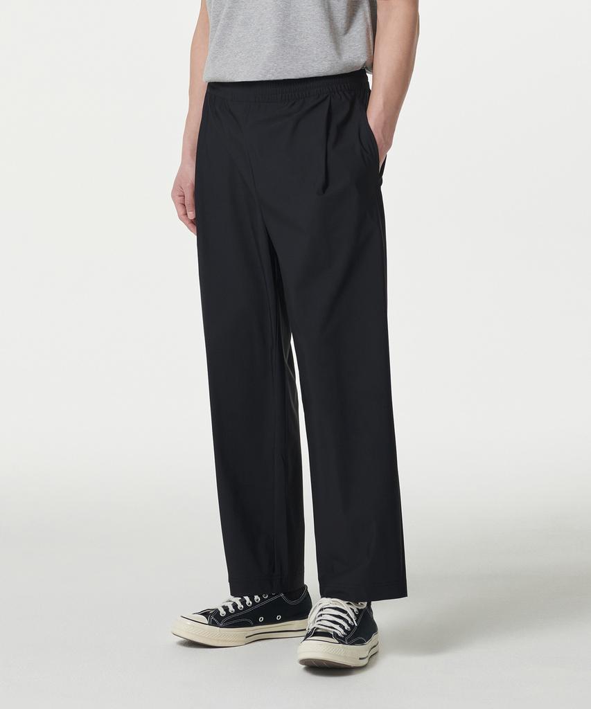 Musinsa Standard Cooling Loose Tapered Elastic Waist Pants [Black]