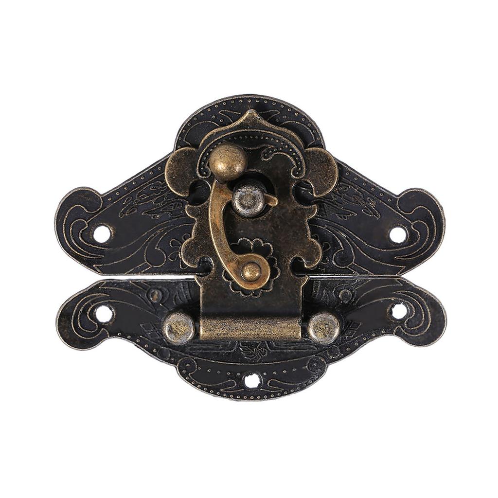Antiker Retro Vintage Dekoraschloss Riegel Vorhängeschloss Platte Für Holz Schmuckschatulle L