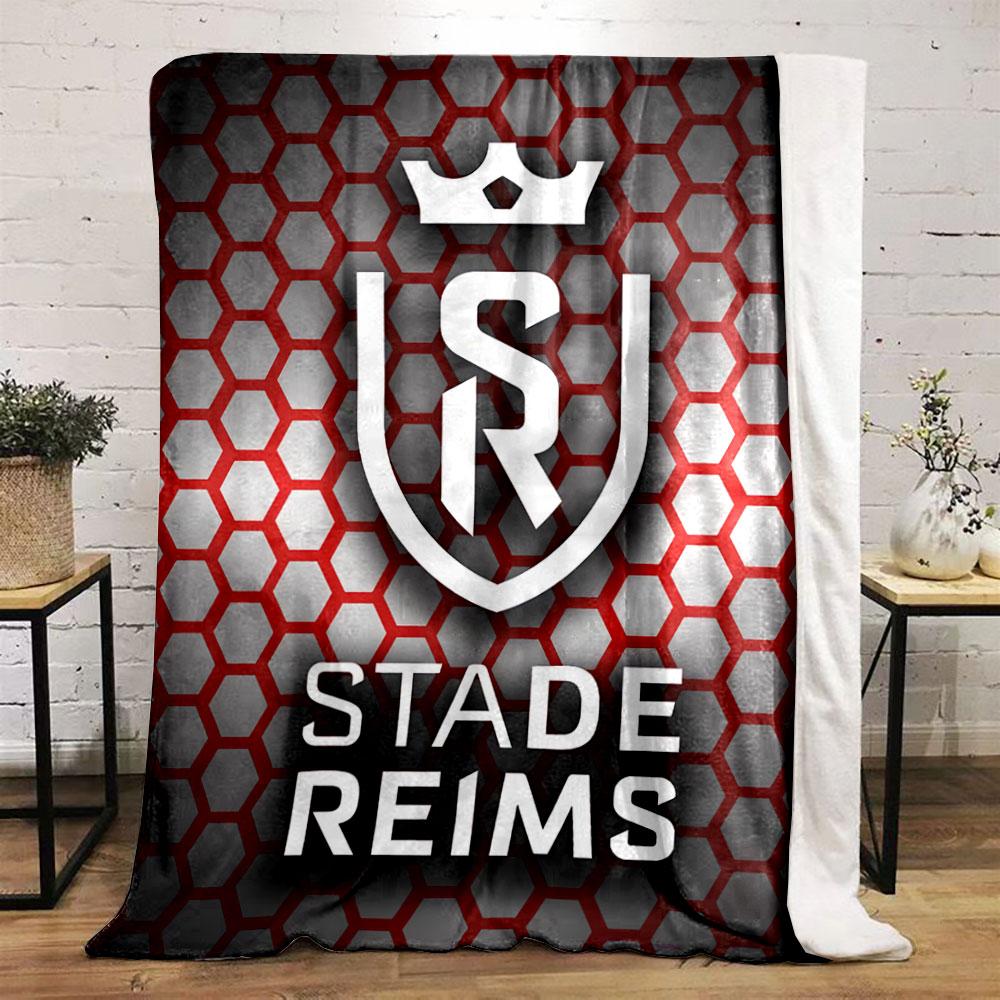 Stade Reims Logo Blanket for All Seasons Blanket Lunch Break Throw Gift