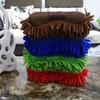 Large Coral Chenille Car Wash Gloves 11x22cm - Fine Fiber Nano Short Velvet Sponge