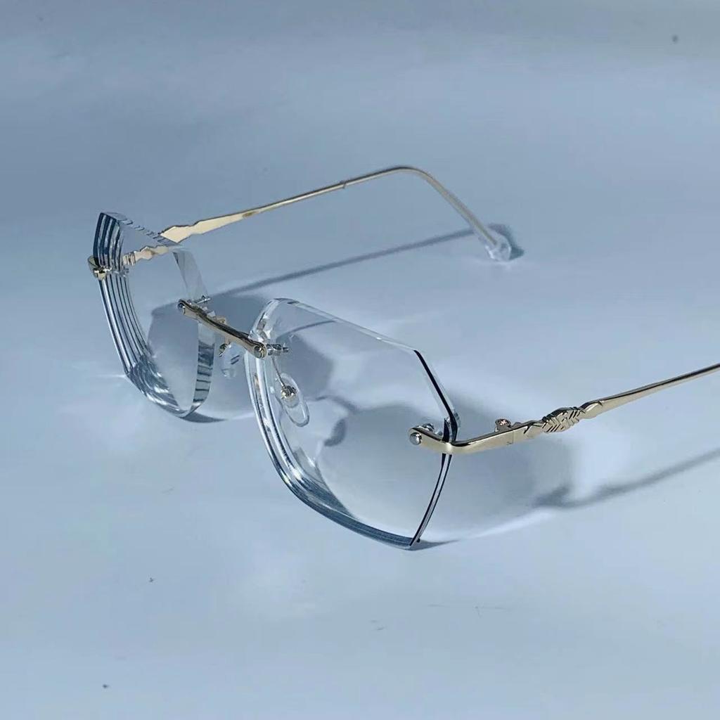 Frameless Anti-Blue Glasses Live Broadcast Frame Flat Glasses Myopia No Makeup Selfie Myopia Glasses Women