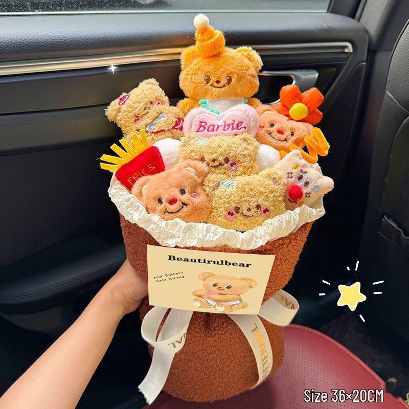 

Мультяшный плюшевый букет «Медведь из масла» — милый подарок на день рождения для нее или для парня