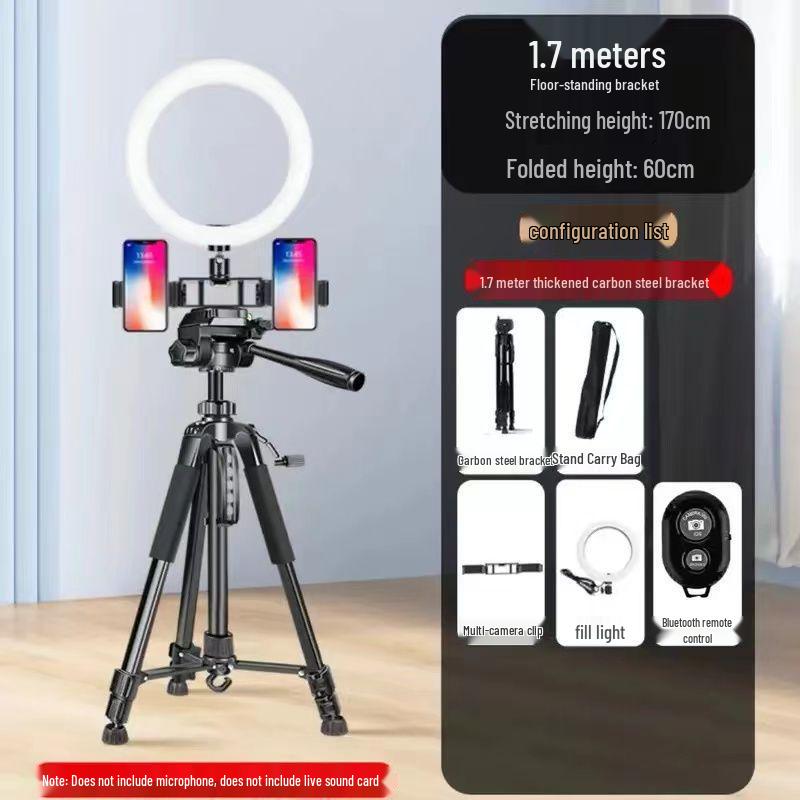 Universal SLR Camera & Phone Tripod with Macro Stabilizer for Photography & Live Streaming