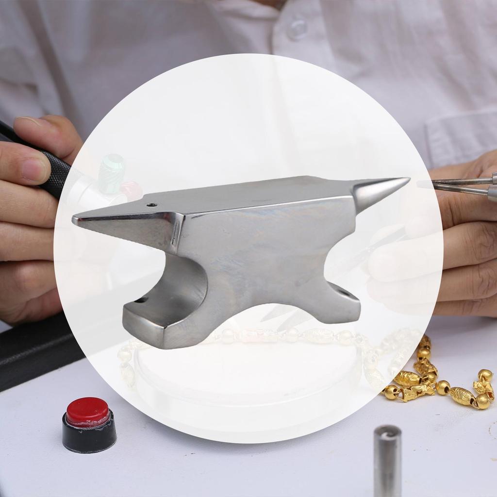Double Horn Anvil Steel Block Correcting Rings Making Supplies Kit for Silversmith Tool Work Bench Mini Horn Anvil Jewelry Tool