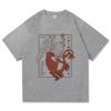 Vintage Lavé Délicieux dans le Donjon Donjon Meshi Laios Touden Falin Anime Imprimé T-shirt en Coton Hommes Femmes Tee Été Décontracté Mode Vêtements Hauts