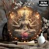 2D Flat Guanyin Round Metal Wall Art Decor For Bar Kitchen Cafe Office Halloween Holiday Gift