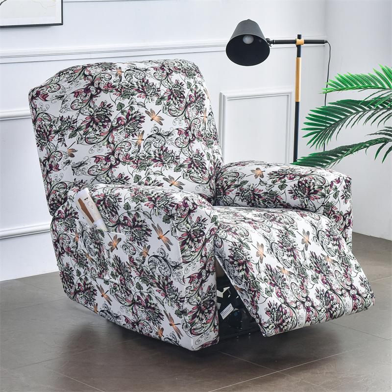 1-Sitzer Split Sofabezug Schmutzabweisend Stretch Couchkissen Lazy Boy Relax Floral Liegesofa Überwurf für Wohnzimmer Zuhause
