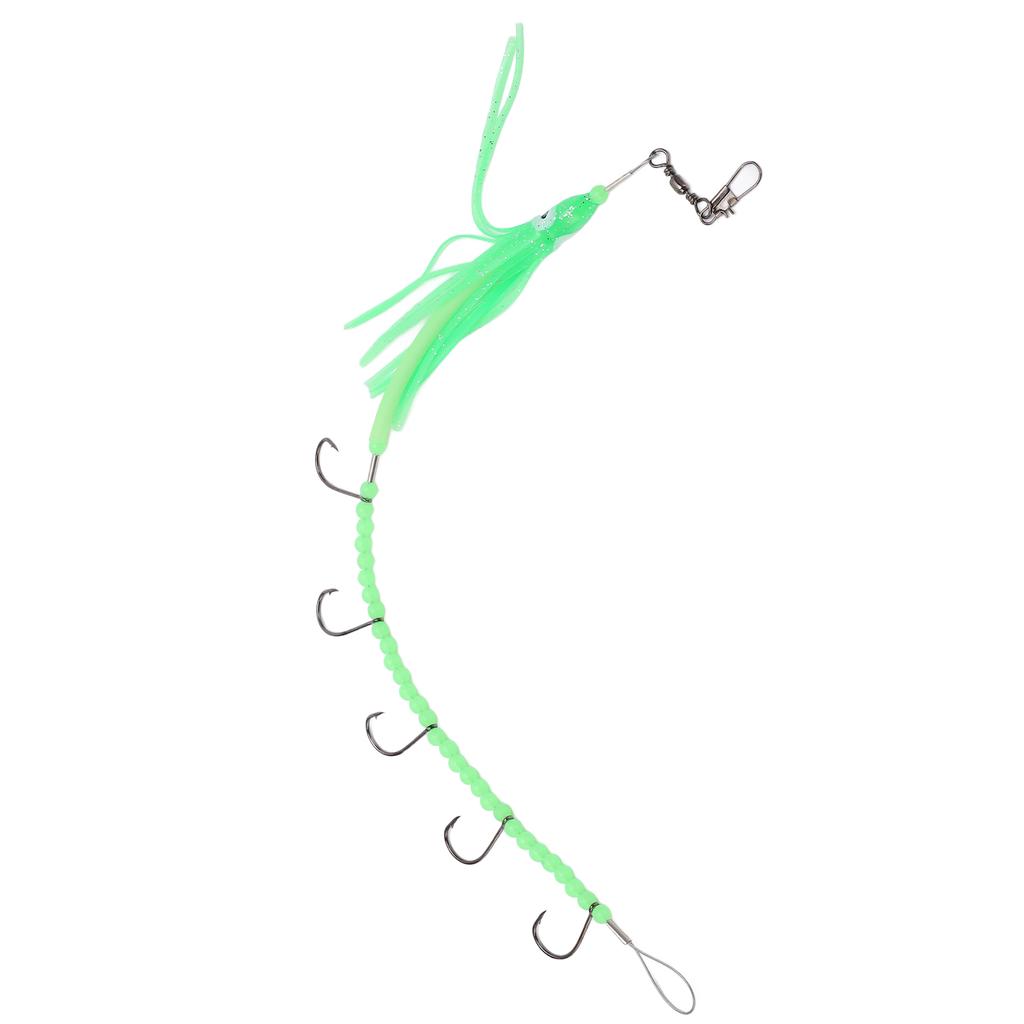 350mm Simulation Octopus Squid Swivels String Hooks with Steel Wire 360 Degrees  Rotating Artificial Fish