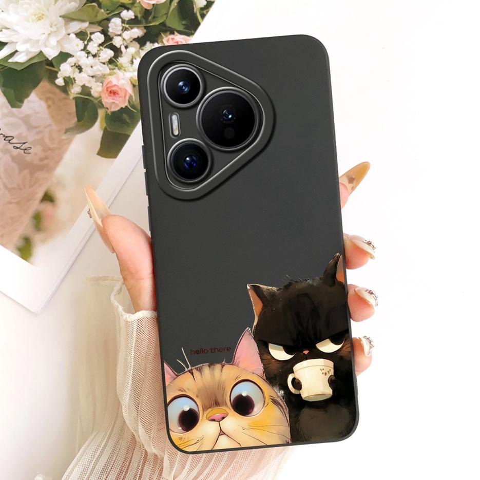 For Huawei Pura 70 Pro Case Pura70 Pro+ New Flowers Candy Painted Cover Soft Silicone Phone Case For Huawei Pura 70 Ultra Fundas