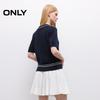 ONLY Women's Polo Collar Wool Blend Short Sleeve Knit Top