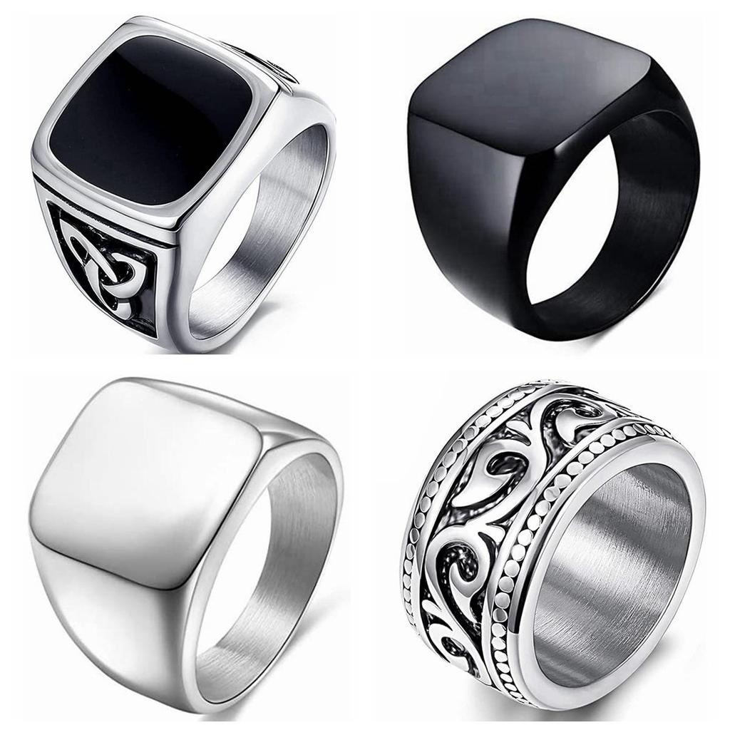 Celtic Knot Titanium Steel Men's Ring - European & American Style, Personalized Jewelry