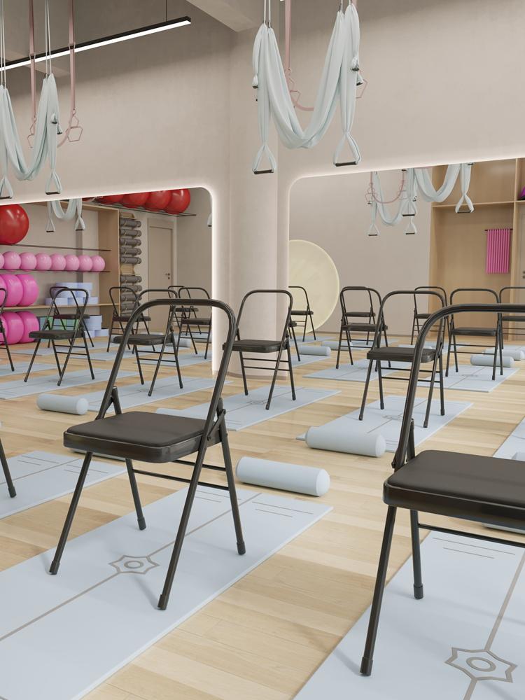 Thickened Yoga Chair Pilates Multi-Functional PU Surface Professional Auxiliary Stack Yoga Stool Fitness Exercise Equipment