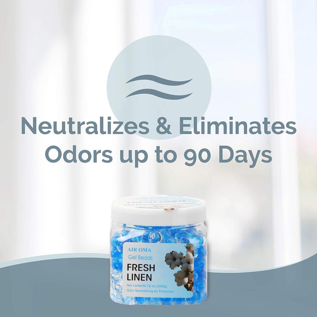 340g Odor Eliminator Gel Beads - Air Freshener - Eliminates Odor In Bathrooms, Cars, Boats, RVs & Pet Areas