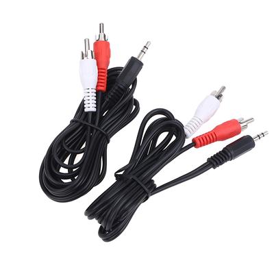 3.5Mm Jack To 2 Rca Stereo Audio Car Cable 3.5 Mm Male To 2Rca Male Coaxial Aux Cable Splitter For Tv Laptop Mp3 Speakers