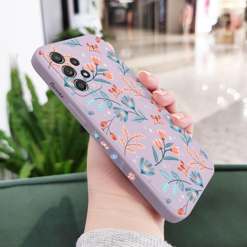 Romantic Garden Case For Samsung A54 A34 A24 A56 A36 A26 A17 A16 A14 A73 A53 A33 A23 A13 A72 A52 A32 A15 A25 A35 A55 A07 A06 5G