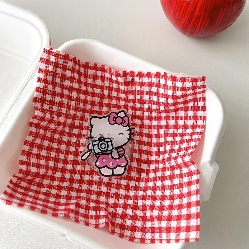 Simple And Cute Childlike Acrylic Leisurely Kt Rotating Small Cartoon Mobile Phone Holder Airbag Lazy Back Sticker