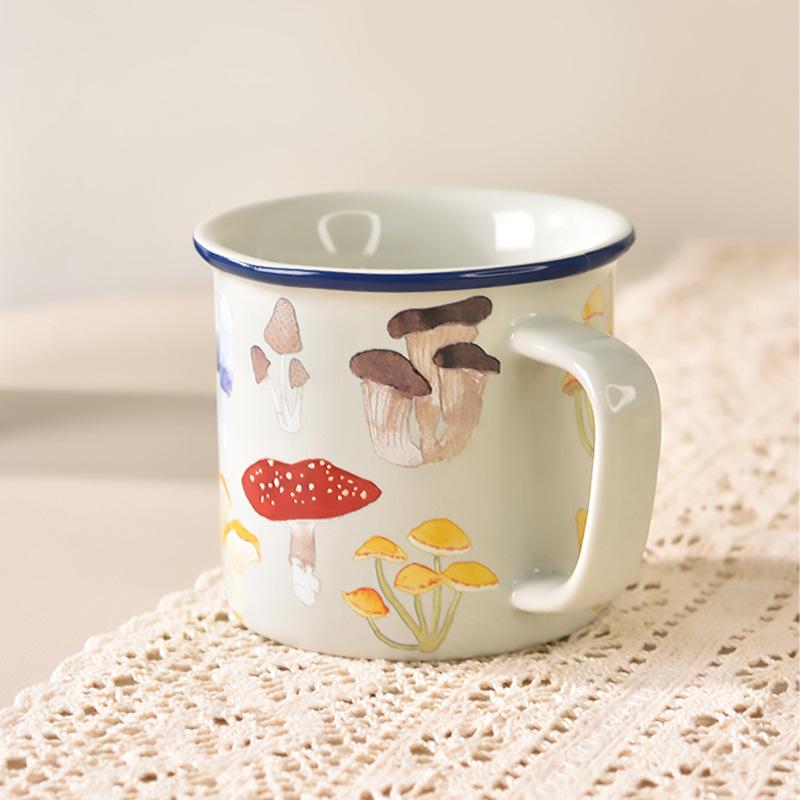 Creative Mushroom Ceramic Mug Ins Style Home Office Cup Cute Gift for Women High Value