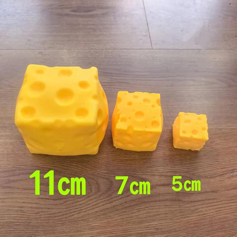Jumbo Käsewürfel Stressball Große formbare Käse-Quetschball Nicht hüpfendes Fidget-Spielzeug Asmr Sensorisches Anti-Stress Festival Geschenk