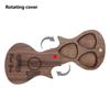 Cutie pentru plectre de chitară cu 3 piese plectre Cutie din lemn pentru plectre de chitară 3 compartimente Pene Recipient din lemn