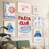 Trendy Kitchen Wall Art Print Poster Cute Quotes Dining Room Food & Drink Apartment Wall Pictures Aesthetic Pasta Club Decor