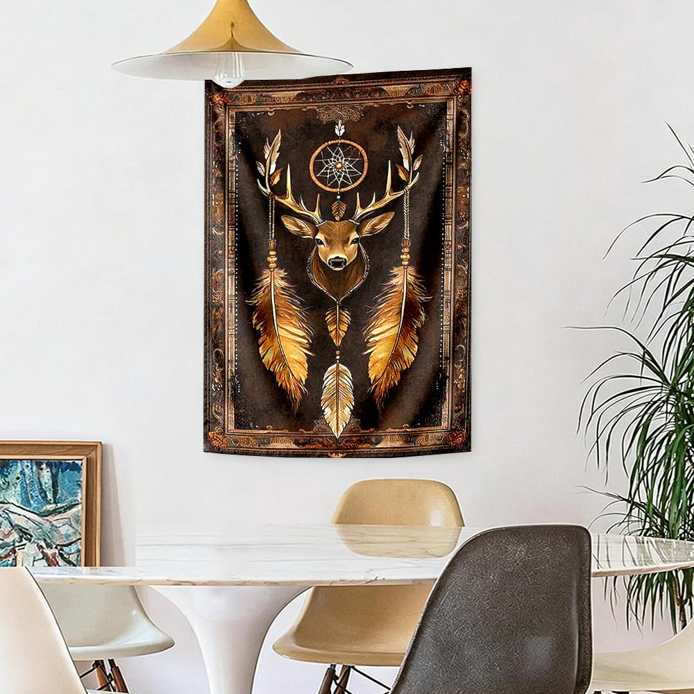 Deer Wall Decor Tapestry Art For Pet Memorial Birthdaywedding Party Backdrop Family Gift