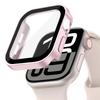 Glass+Case For Apple Watch 42mm 46mm 45mm 41mm 44mm 40mm Straight Edge Screen Protector Cover Case iWatch SE 3 6 7 8 9 10 11 7