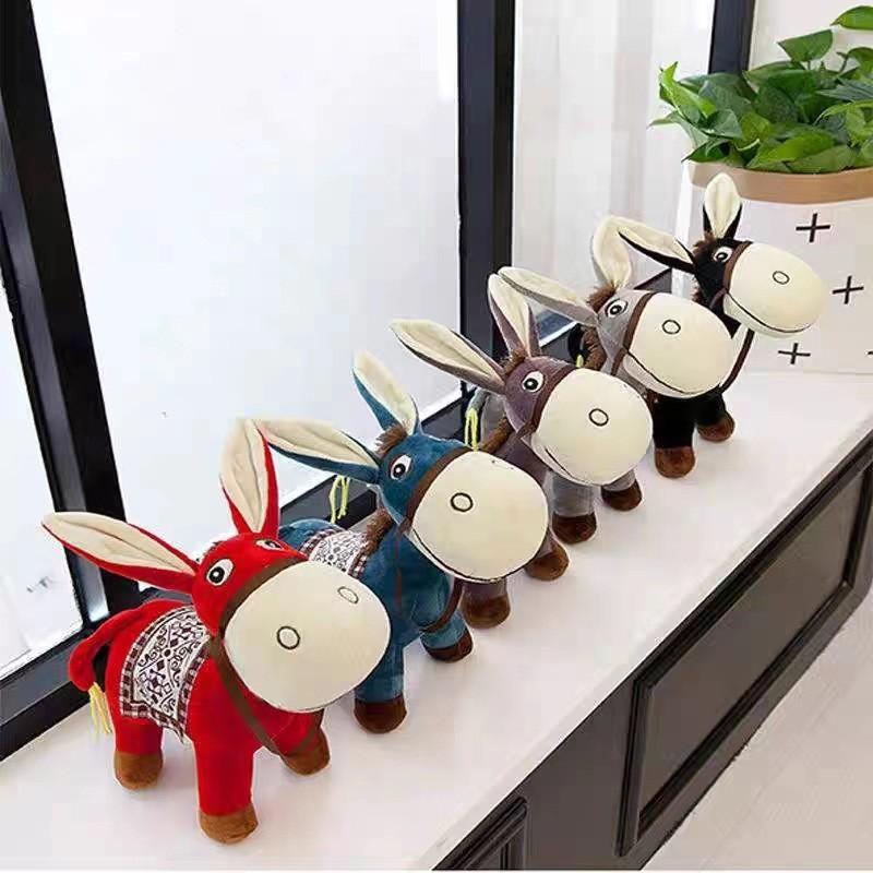 Plush Animal Toy Donkey Cartoon Soft Stuffed Doll Kids Gift For Childrens Day