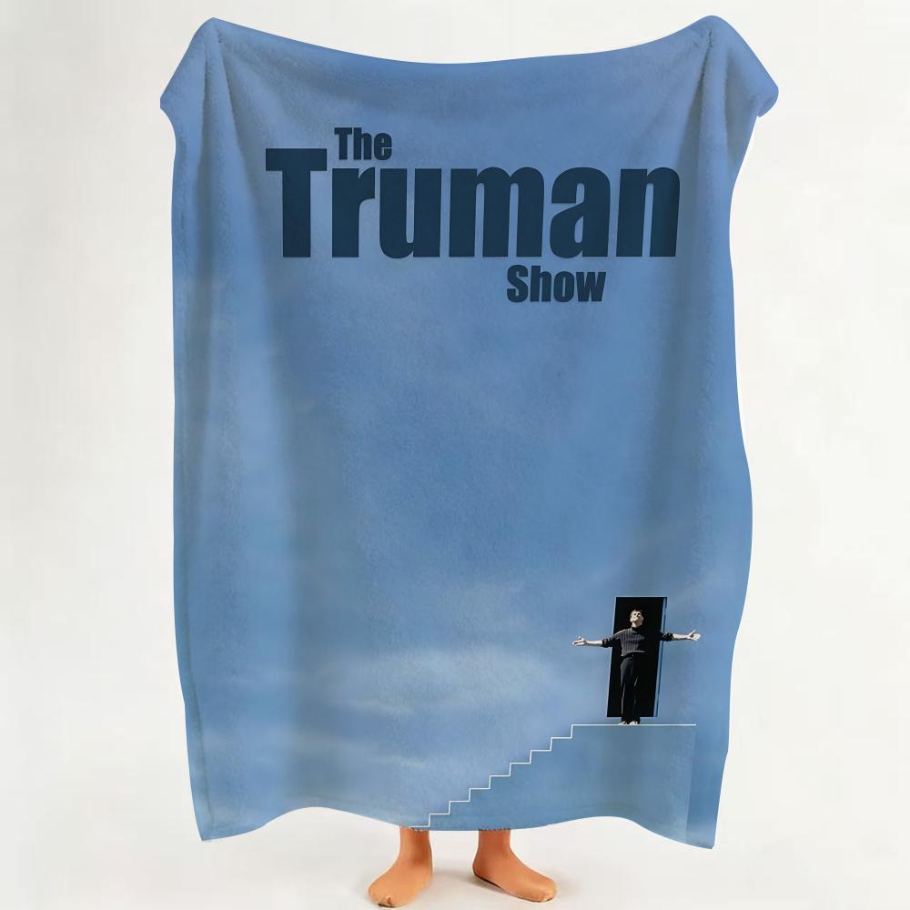 Movie T The T Truman S Show Throw Flannel Throw Blanket Suitable for Sofa Living Room Bedroom