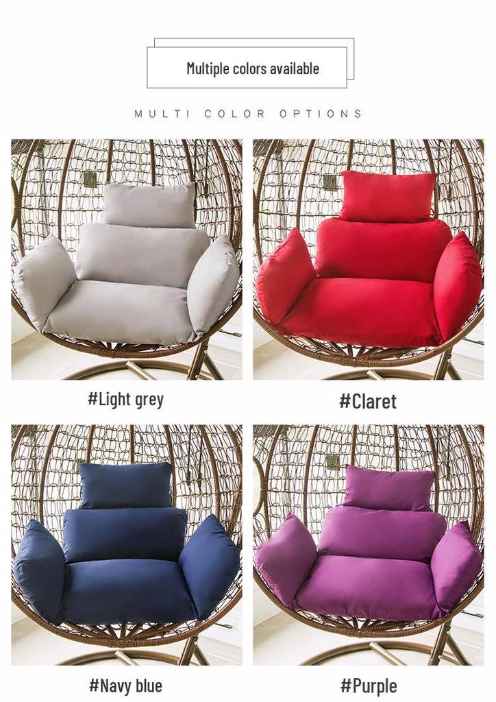 Removable Washable Solid Color Rattan Hanging Chair Cushion Set