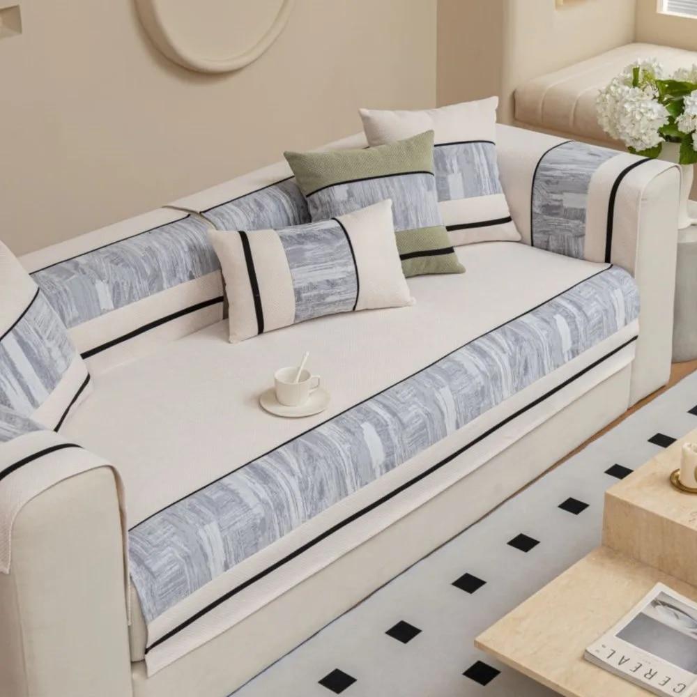Nordic Patchwork Sofa Covers for Living Room Anti-Slip Dustproof Sofa Covers Universal Washable Sofas Two Seat Sofa Cushion