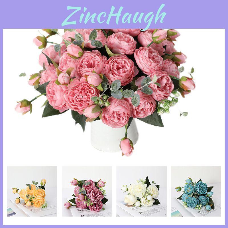 Artificial Flowers Fake Roses Bunche Bouquet Elegant Realistic Wedding Photography Prop Home Decor