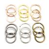 20Pcs 25-30mm Gold Silver Plated Key Ring Key Chain Clasp Findings Keychain Split Ring Plated Key Ring For Jewelry Making