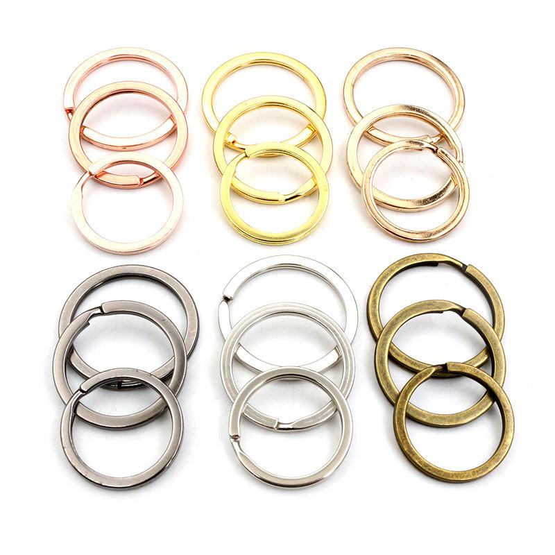 20 Pezzi 25-30mm Anello Portachiavi Portachiavi Dorato Argentato Chiusura Componenti Portachiavi Anello Diviso Anello Portachiavi Placcato Per Creazione di Gioielli