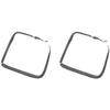 Gunmetal Large Square Hoop Earrings - European & American High-End Fashion, Exaggerated Style for Square and Round Face Slimming.